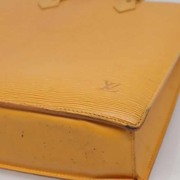 LOUIS VUITTON Epi Sac Plat Hand Bag Yellow M52079 LV Auth 121570