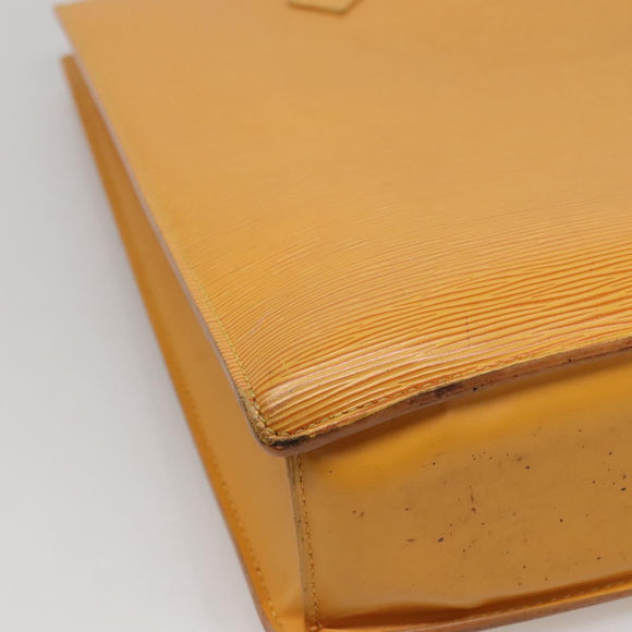 LOUIS VUITTON Epi Sac Plat Hand Bag Yellow M52079 LV Auth 121570