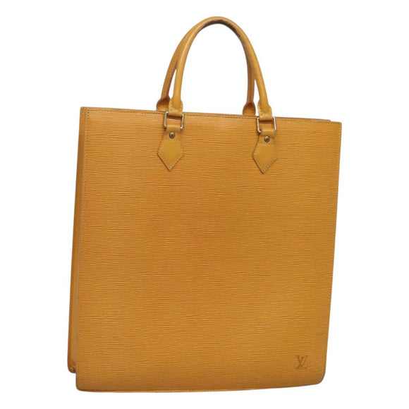 LOUIS VUITTON Epi Sac Plat Hand Bag Yellow M52079 LV Auth 121570