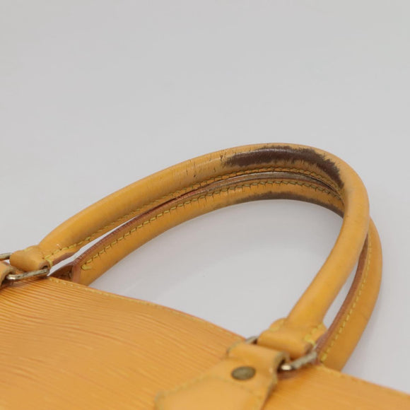 LOUIS VUITTON Epi Sac Plat Hand Bag Yellow M52079 LV Auth 121570