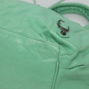 BALENCIAGA The Sunday Hand Bag Leather Peppermint 228755 Auth 121585-9