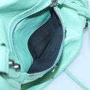 BALENCIAGA The Sunday Hand Bag Leather Peppermint 228755 Auth 121585-11