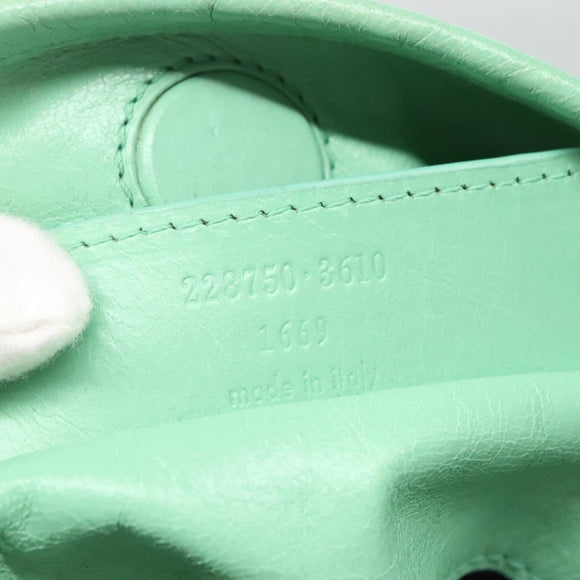 BALENCIAGA The Sunday Hand Bag Leather Peppermint 228755 Auth 121585