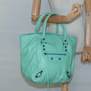 BALENCIAGA The Sunday Hand Bag Leather Peppermint 228755 Auth 121585-22