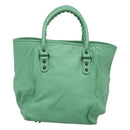 BALENCIAGA The Sunday Hand Bag Leather Peppermint 228755 Auth 121585-2