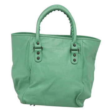 BALENCIAGA The Sunday Hand Bag Leather Peppermint 228755 Auth 121585 - 0