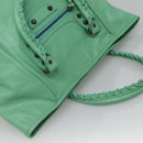 BALENCIAGA The Sunday Hand Bag Leather Peppermint 228755 Auth 121585-6