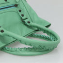 BALENCIAGA The Sunday Hand Bag Leather Peppermint 228755 Auth 121585-7