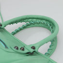BALENCIAGA The Sunday Hand Bag Leather Peppermint 228755 Auth 121585-8