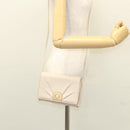 CELINE Shoulder Bag Leather Beige Gold Auth 121591-24