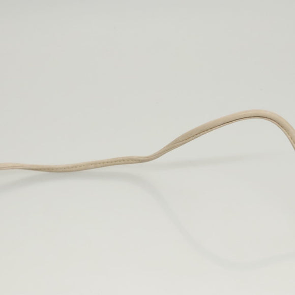 CELINE Shoulder Bag Leather Beige Gold Auth 121591