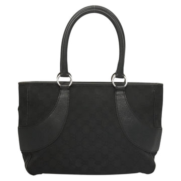 GUCCI GG Canvas Tote Bag Black Silver 113011 Auth 121593 - 0