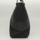 GUCCI GG Canvas Tote Bag Black Silver 113011 Auth 121593-3