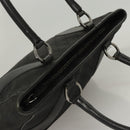 GUCCI GG Canvas Tote Bag Black Silver 113011 Auth 121593-6