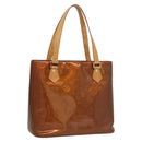 LOUIS VUITTON Monogram Vernis Houston Hand Bag Bronze M91122 LV Auth 121600-1