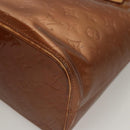 LOUIS VUITTON Monogram Vernis Houston Hand Bag Bronze M91122 LV Auth 121600-17