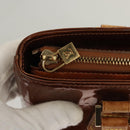 LOUIS VUITTON Monogram Vernis Houston Hand Bag Bronze M91122 LV Auth 121600-18