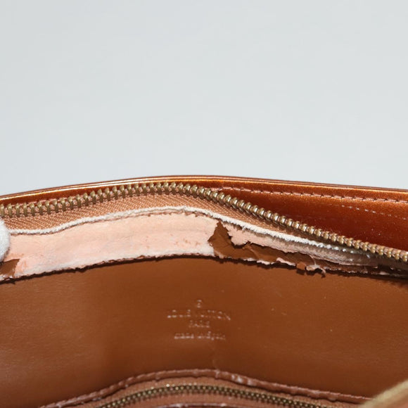 LOUIS VUITTON Monogram Vernis Houston Hand Bag Bronze M91122 LV Auth 121600