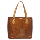 LOUIS VUITTON Monogram Vernis Houston Hand Bag Bronze M91122 LV Auth 121600-13