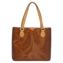 LOUIS VUITTON Monogram Vernis Houston Hand Bag Bronze M91122 LV Auth 121600-2