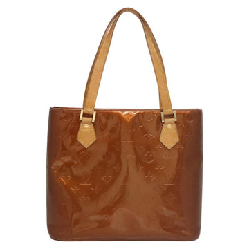 LOUIS VUITTON Monogram Vernis Houston Hand Bag Bronze M91122 LV Auth 121600 - 0