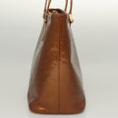 LOUIS VUITTON Monogram Vernis Houston Hand Bag Bronze M91122 LV Auth 121600-3