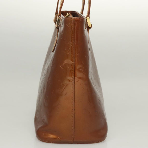 LOUIS VUITTON Monogram Vernis Houston Hand Bag Bronze M91122 LV Auth 121600