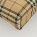 BURBERRY Nova Check Tote Bag PVC Beige Auth 121605-9