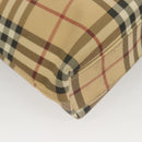 BURBERRY Nova Check Tote Bag PVC Beige Auth 121605-15