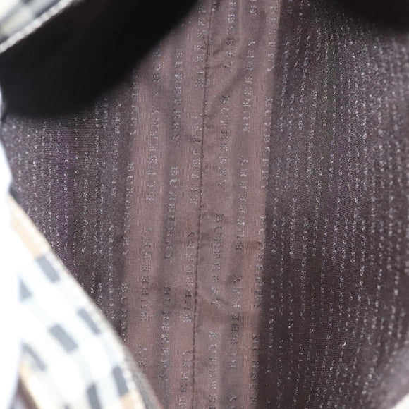 BURBERRY Nova Check Tote Bag PVC Beige Auth 121605