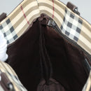 BURBERRY Nova Check Tote Bag PVC Beige Auth 121605-19