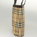 BURBERRY Nova Check Tote Bag PVC Beige Auth 121605-4