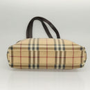 BURBERRY Nova Check Tote Bag PVC Beige Auth 121605-5
