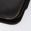 GUCCI Shoulder Bag Leather Brown Gold Auth 121613-16