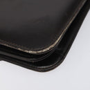 GUCCI Shoulder Bag Leather Brown Gold Auth 121613-17