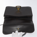 GUCCI Shoulder Bag Leather Brown Gold Auth 121613-19