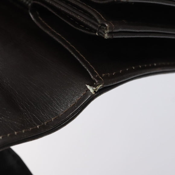 GUCCI Shoulder Bag Leather Brown Gold Auth 121613