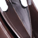 GUCCI Shoulder Bag Leather Brown Gold Auth 121613-25