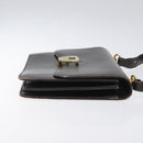 GUCCI Shoulder Bag Leather Brown Gold Auth 121613-3