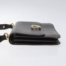 GUCCI Shoulder Bag Leather Brown Gold Auth 121613-4