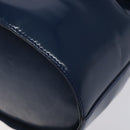 Salvatore Ferragamo Shoulder Bag Patent leather Blue Silver Auth 121614-15