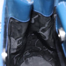 Salvatore Ferragamo Shoulder Bag Patent leather Blue Silver Auth 121614-18