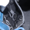 Salvatore Ferragamo Shoulder Bag Patent leather Blue Silver Auth 121614-19