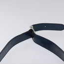 Salvatore Ferragamo Shoulder Bag Patent leather Blue Silver Auth 121614-8