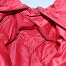 CELINE Hand Bag Nylon Red Gold Auth 121616-18