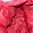 CELINE Hand Bag Nylon Red Gold Auth 121616-19