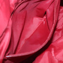 CELINE Hand Bag Nylon Red Gold Auth 121616-20