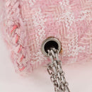 CHANEL Chain Matelasse 2.55 Shoulder Bag Tweed Pink CC Auth 121623AM-16