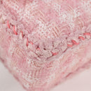 CHANEL Chain Matelasse 2.55 Shoulder Bag Tweed Pink CC Auth 121623AM-19