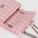 CHANEL Chain Matelasse 2.55 Shoulder Bag Tweed Pink CC Auth 121623AM-24